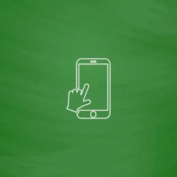 Touch screen computer symbol Illustrazione stock