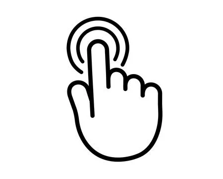 Touch screen finger hand Stock Illustration