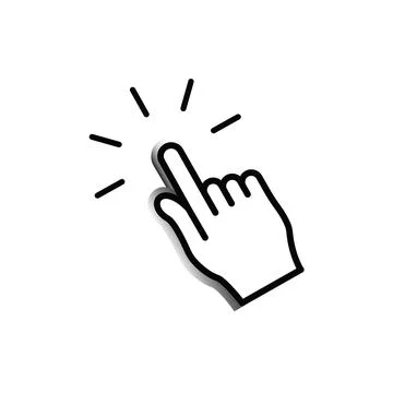 Touch screen finger hand press push icon Stock Illustration