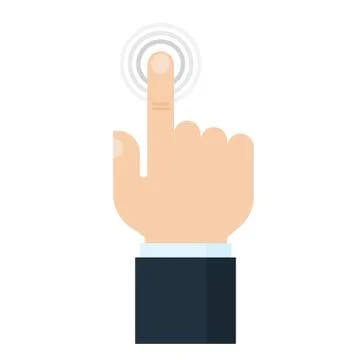 Touch screen finger icon. Stock Illustration