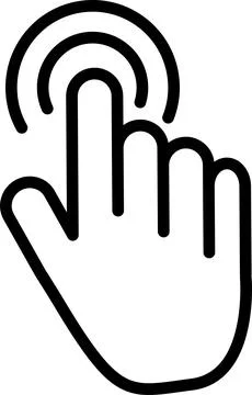 Touch screen finger icon. Stock Illustration