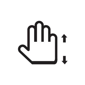 Touch screen gesture, interface (vector hand icons) Illustrazione stock
