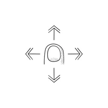 Touch screen gesture sketch icon Stock Illustration