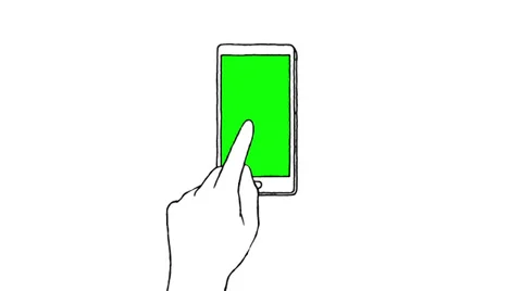 Touch screen gestures, hand drawn (green screen) Stock Footage 36116278