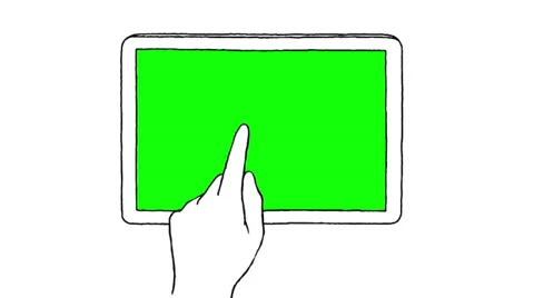 Touch screen gestures, hand drawn (green screen) 스톡 동영상 36120497