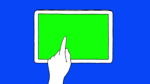 Touch screen gestures, hand drawn (green screen) 스톡 동영상 40031614
