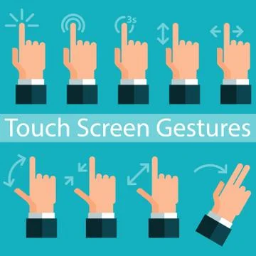 Touch Screen Gestures Stock Illustration
