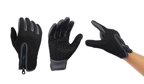 Touch screen gloves isolated on white background Stock Photos