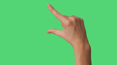 Touch Screen Hand Gestures for tablets and smartphones on green screen Video stock 27118054
