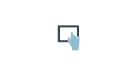 Touch Screen icon animation for video motion graphics Stock Footage 202200632
