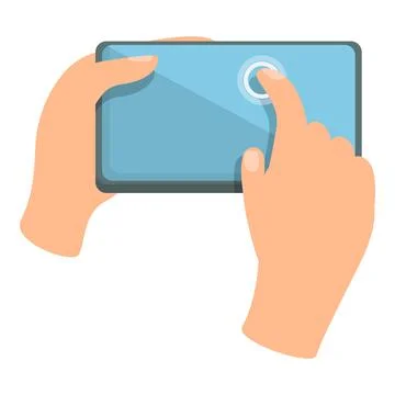 Touch screen icon cartoon vector. Call mobile Stock Illustration