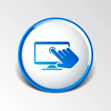 Touch screen icon display finger tap vector Stock Illustration