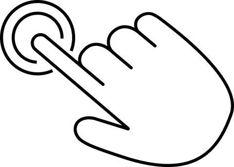 Touch screen icon sign. Stock Illustration