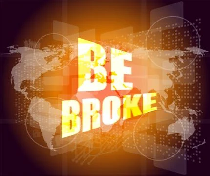 Touch screen interface with be broke words vector illustration イラスト素材