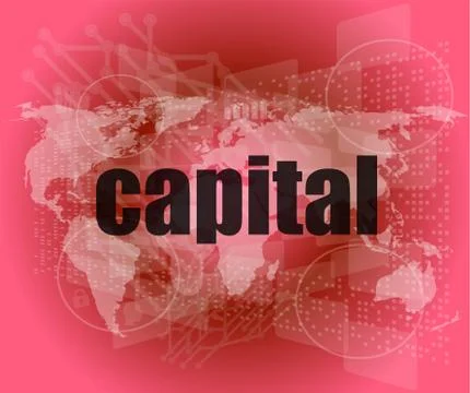 Touch screen interface with capital word Ilustração Stock