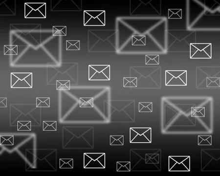 Touch screen interface of the envelopes Illustrazione stock
