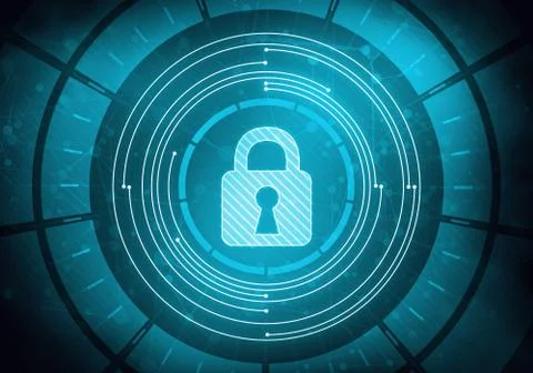 Touch screen  interface with security and safety lock Stock Illustration