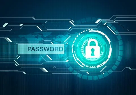 Touch screen  interface with security and safety lock Stock Illustration