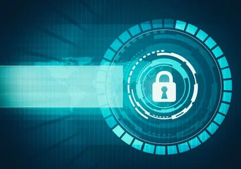 Touch screen lock interface with place for text banner Stock Illustration