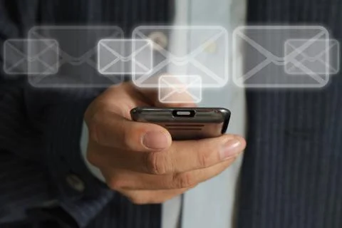 Touch screen mobile phone and buttons e-mail Stock Illustration