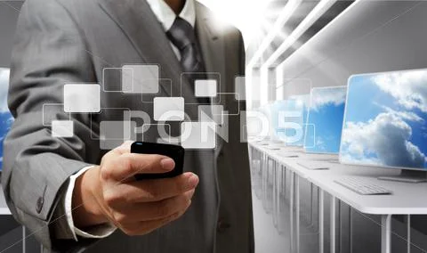 Touch screen mobile phone Stock Illustration