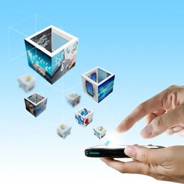 Touch screen mobile phone 스톡 일러스트