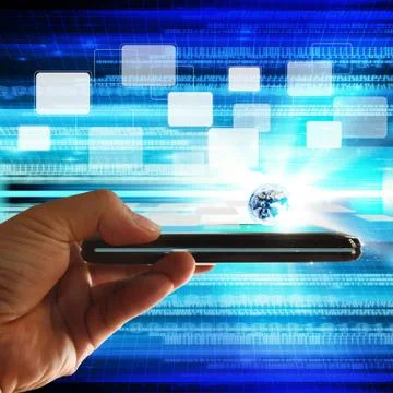 Touch screen mobile phone Illustrazione stock