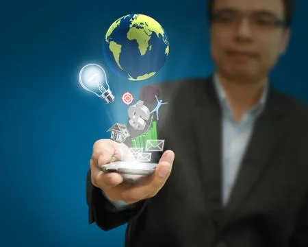 Touch screen mobile phone Stock Illustration