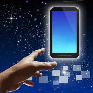 Touch screen mobile phone Stock Illustration