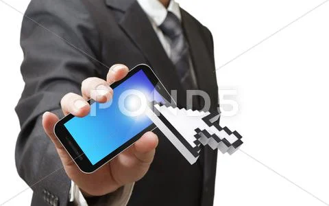 Touch screen mobile phone Stock Illustration