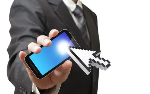 Touch screen mobile phone Stock Illustration