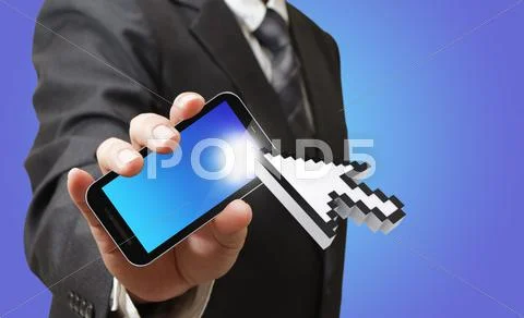 Touch screen mobile phone Stock Illustration