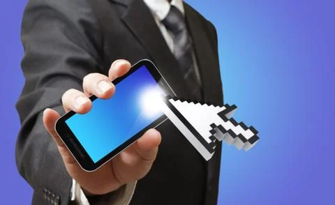 Touch screen mobile phone Illustrazione stock