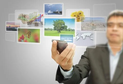 Touch screen mobile phone Stock Illustration