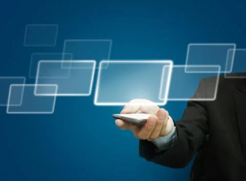 Touch screen mobile phone Stock Illustration