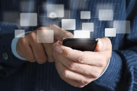 Touch screen mobile phone イラスト素材