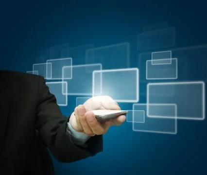 Touch screen mobile phone Stock Illustration