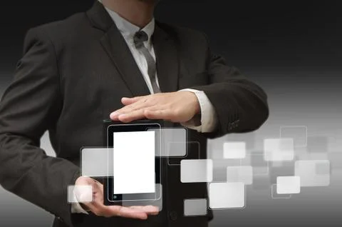 Touch screen mobile phone Stock Illustration