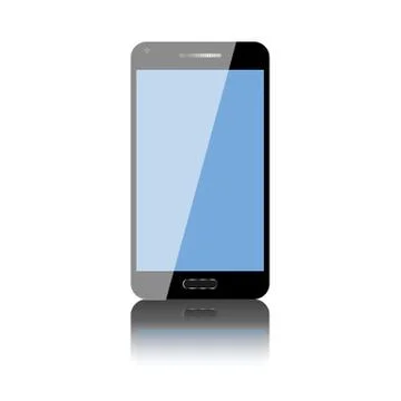 Touch screen mobile phone Stock Illustration