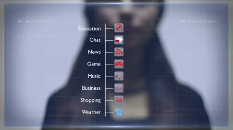 Touch screen news select Stock Footage 55699722