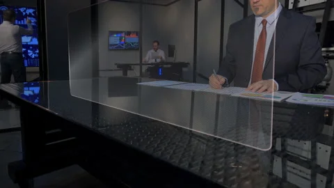 Touch Screen In Office  Stock Footage 194858232