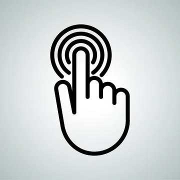 Touch screen or touchscreen finger vector icon Stock-Illustration