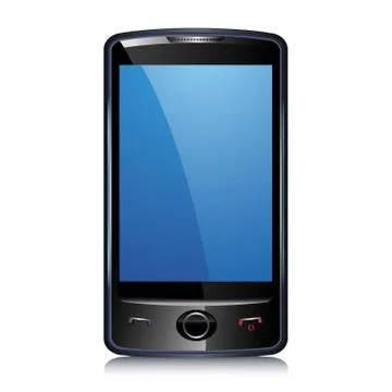 Touch screen smart phone isolated Stock Illustration
