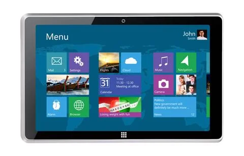 Touch screen smartphone modern touch screen smartphone with mobile interfa... 库存照片