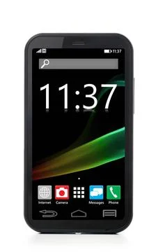 Touch screen smartphone modern touch screen smartphone with mobile interfa... 库存照片