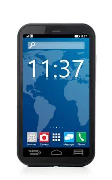 Touch screen smartphone modern touch screen smartphone with mobile interfa... 库存照片