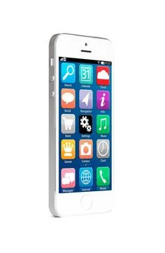 Touch screen smartphone modern touch screen smartphone with mobile interfa... 库存照片