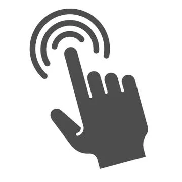 Touch screen solid icon. Tap vector illustration isolated on white. Click glyph 스톡 일러스트