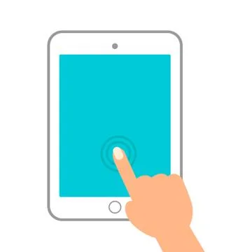 Touch screen tablet PC sign icon. Hand pointer symbol. Stockillustratie
