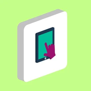 Touch Screen Tablet Simple vector icon. Illustration symbol design template f Stockillustratie